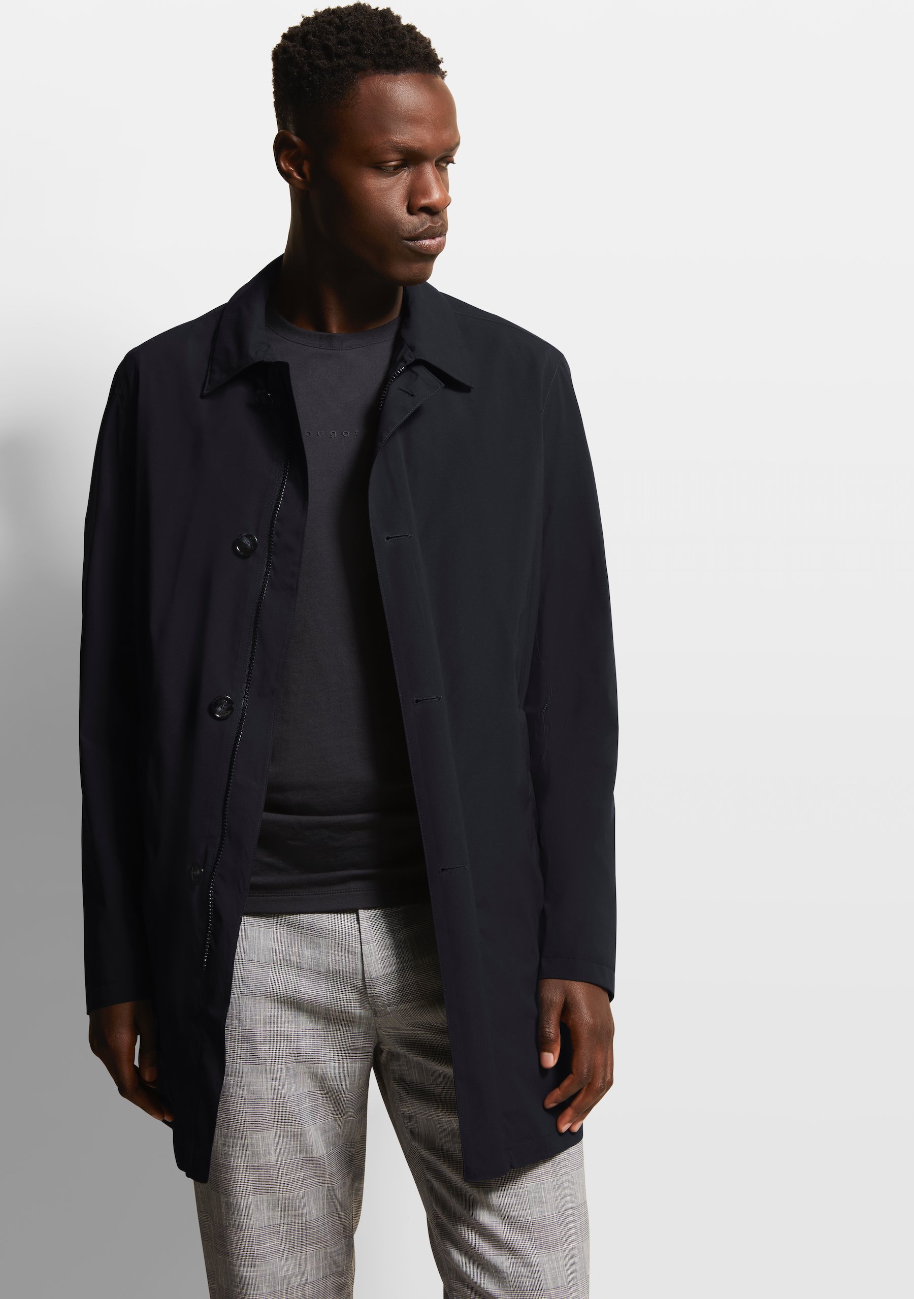 Bugatti Herren Mantel mit Stretchfunktion