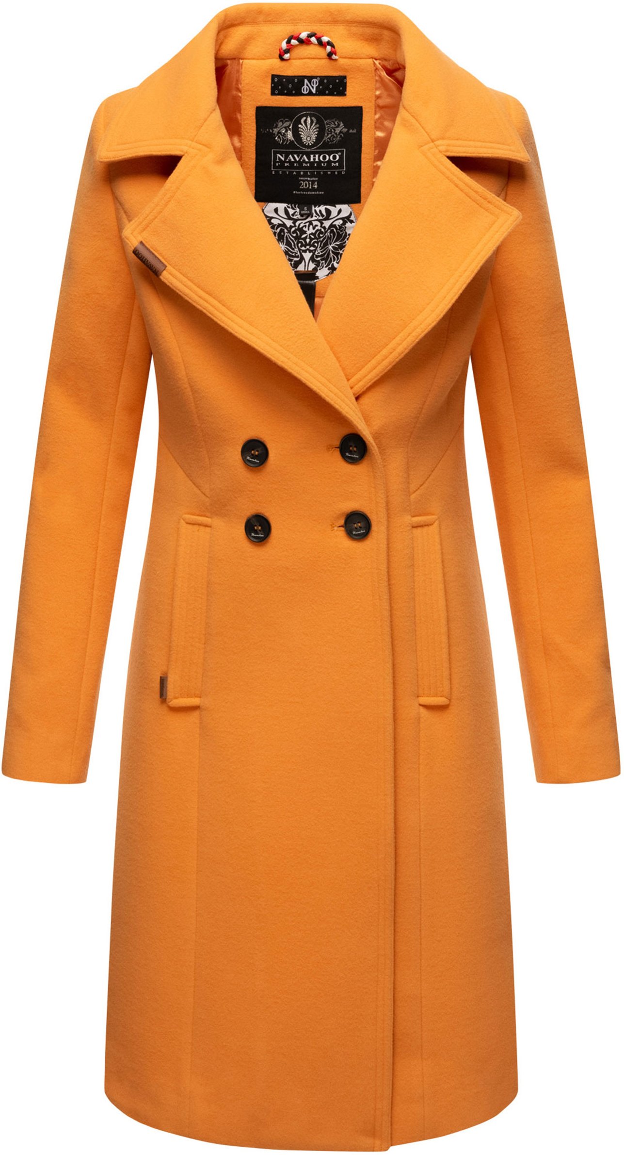 Navahoo Damen Trenchcoat Wooly – Premium Wintermantel mit Eleganter Passform