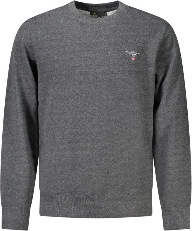 Akademie Militär Grau Recycelte Baumwolle Herren Sweatshirt