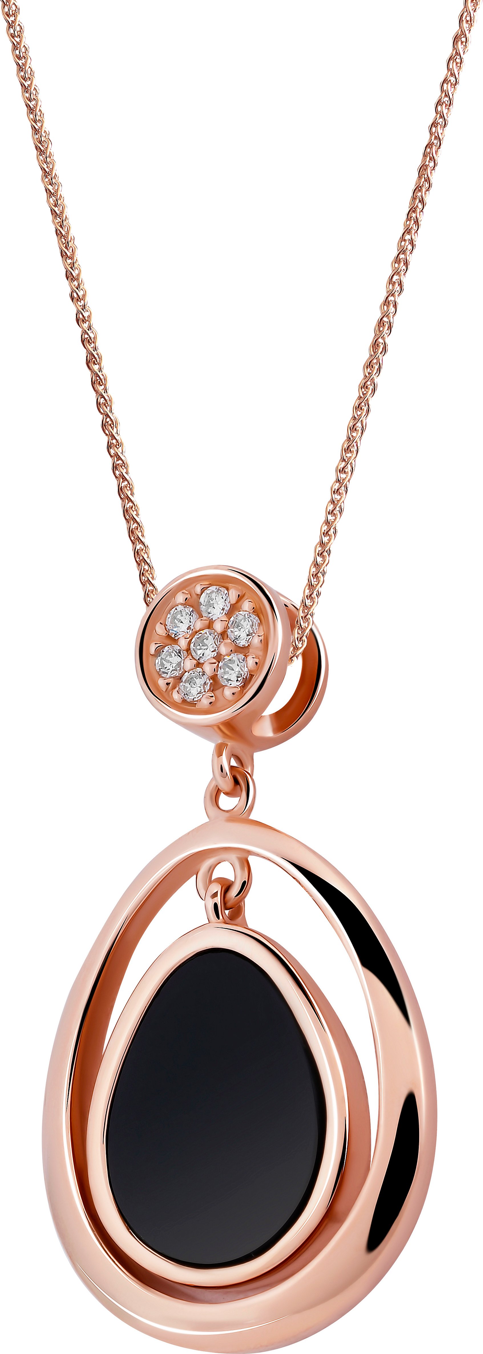 Orphelia 'Alda' Damen 925 Sterling Silberkette mit Anhänger - Rose ZH-7470