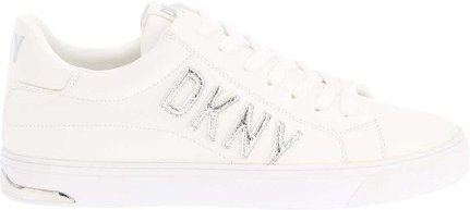 DKNY - "Adira" Sneaker für Damen, Zum Schnüren (Weiß/Silber)