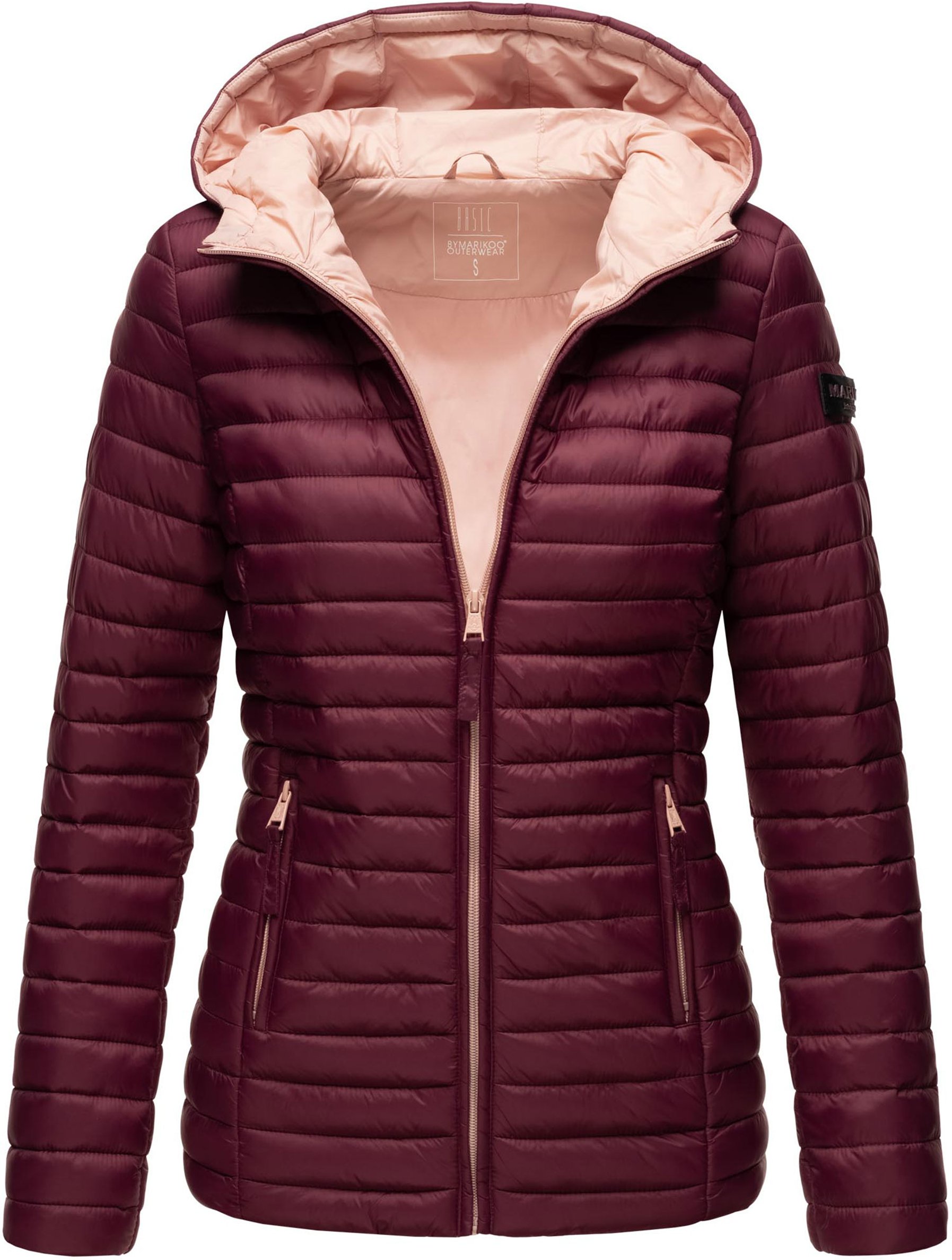 Thumbnail - Marikoo Damen Steppjacke – Asraa, leicht mit Kapuze & Kontrastfutter