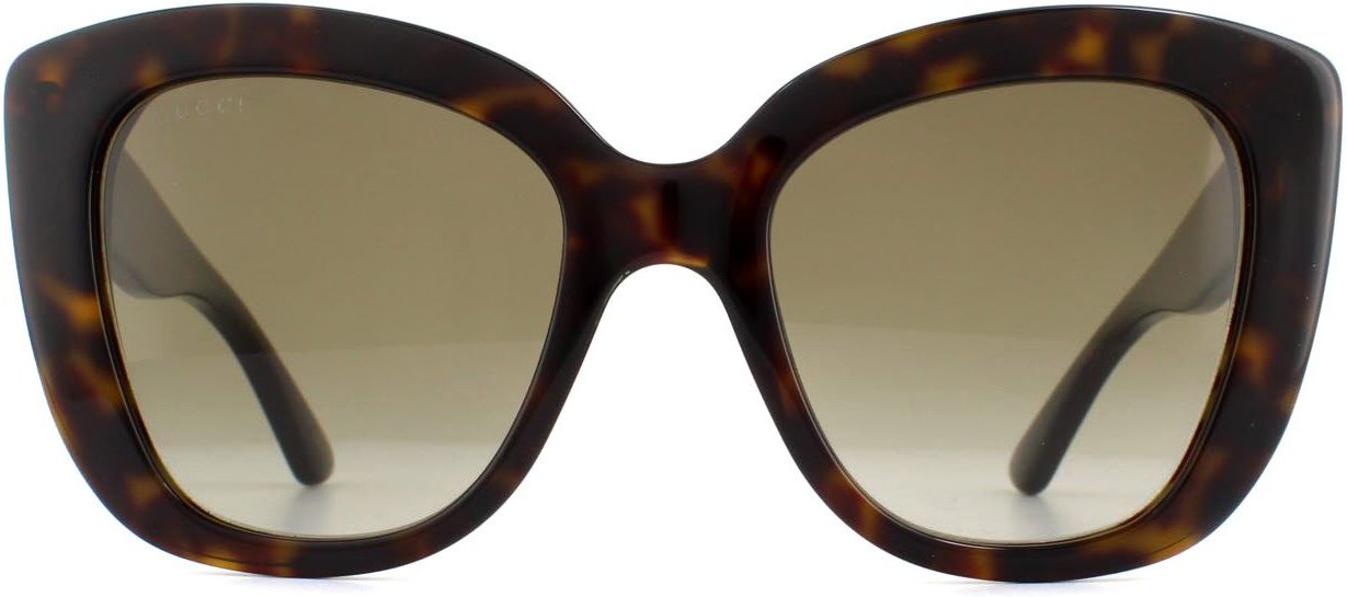 Gucci Cat Eye Sonnenbrille für Damen in Havanna Braun mit Farbverlauf