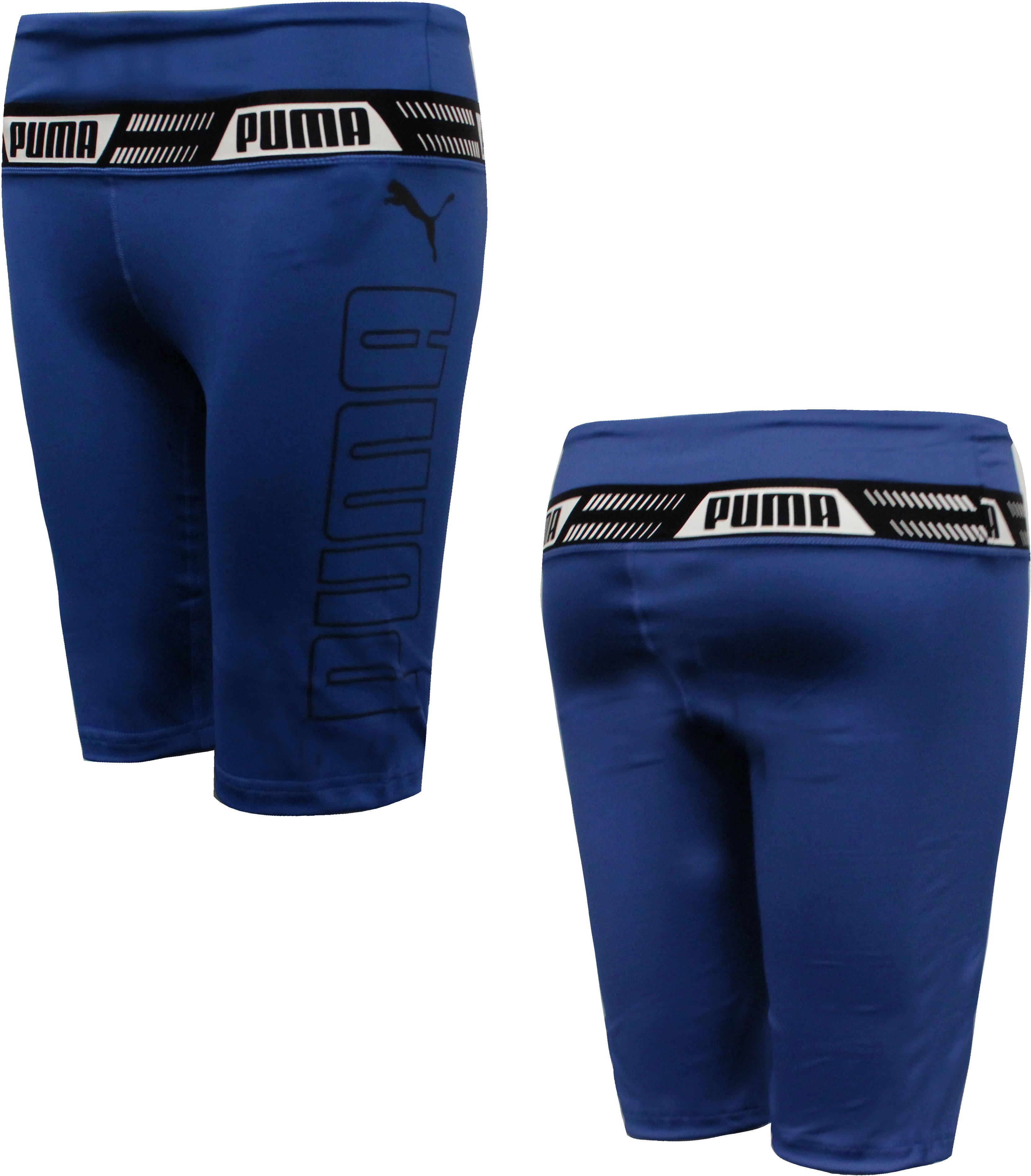 Puma Essential Womens Shorts eng im Fitnessstudio Blau 515061 02