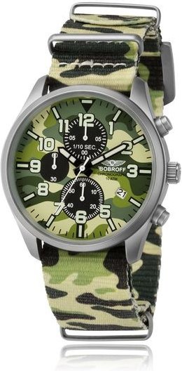 Bobroff Herrenuhr Quartz Gunmetal