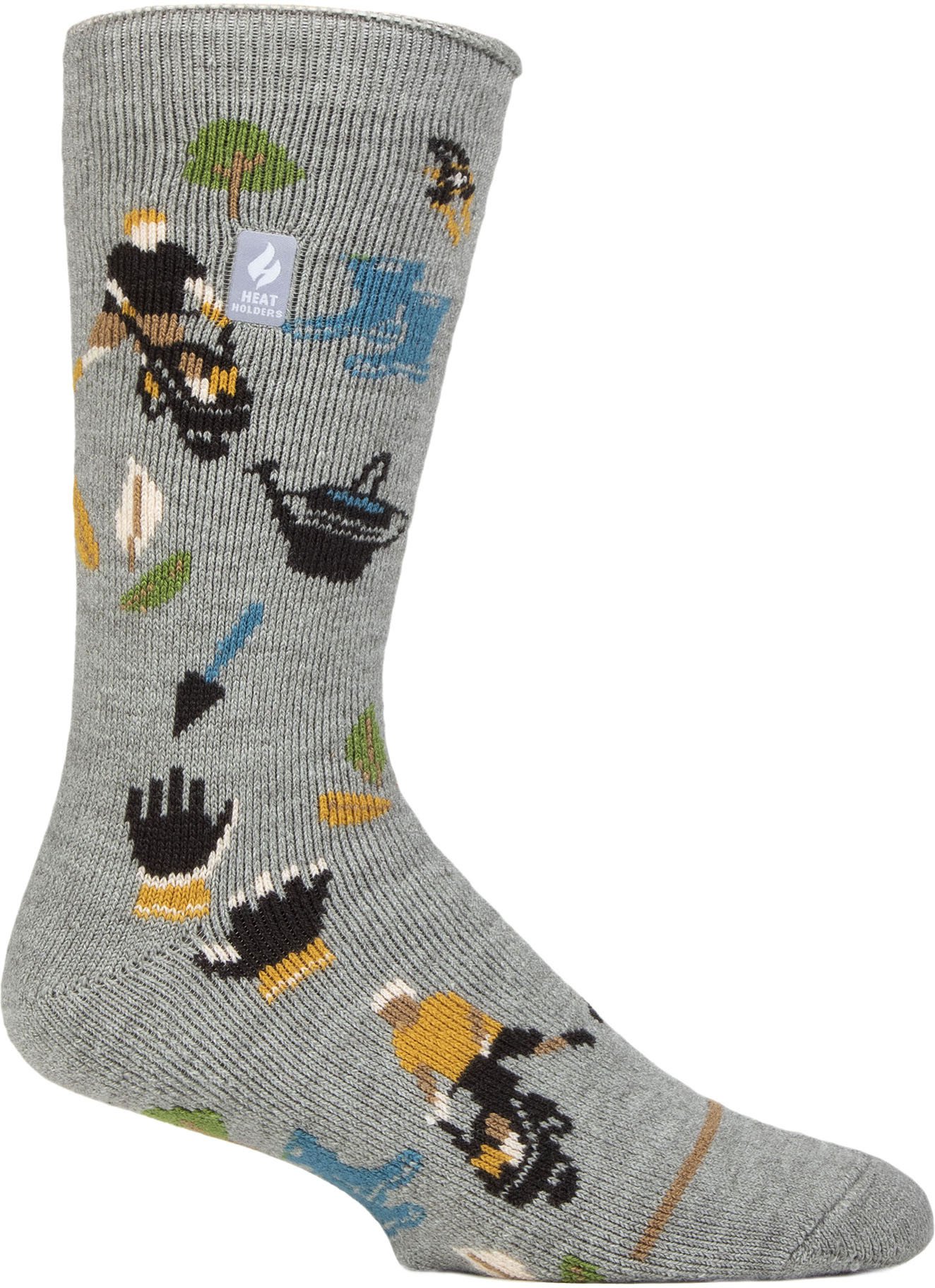 Herren Fun Hobby Socken | Heat Holders Lite | Novelty Fluffy Fleece gefüttert Thermosocken für Winter - Gartenarbeit