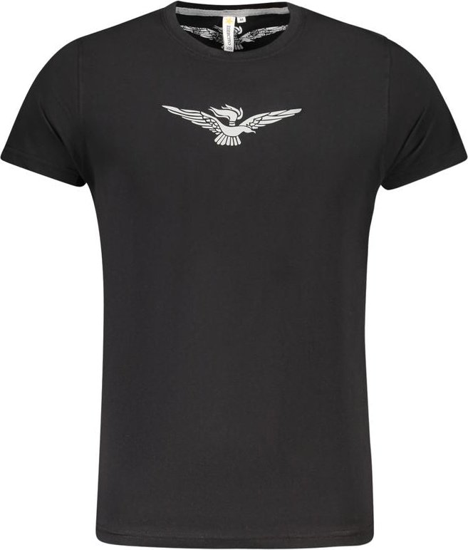 Akademie der Streitkräfte Schwarzes Baumwoll-Herren-T-Shirt