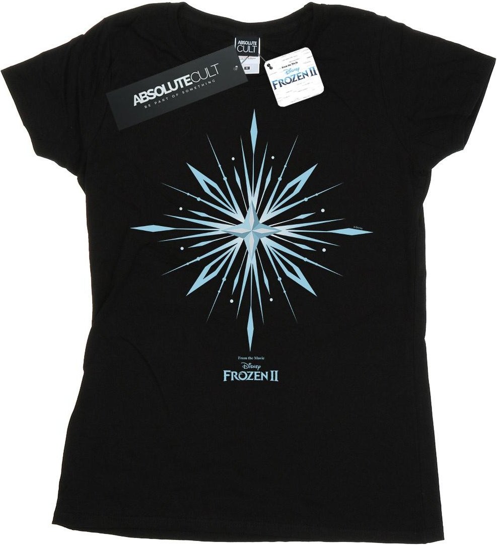 Disney - "Frozen 2 Elsa Signature Snowflake" T-Shirt für Damen (Schwarz)