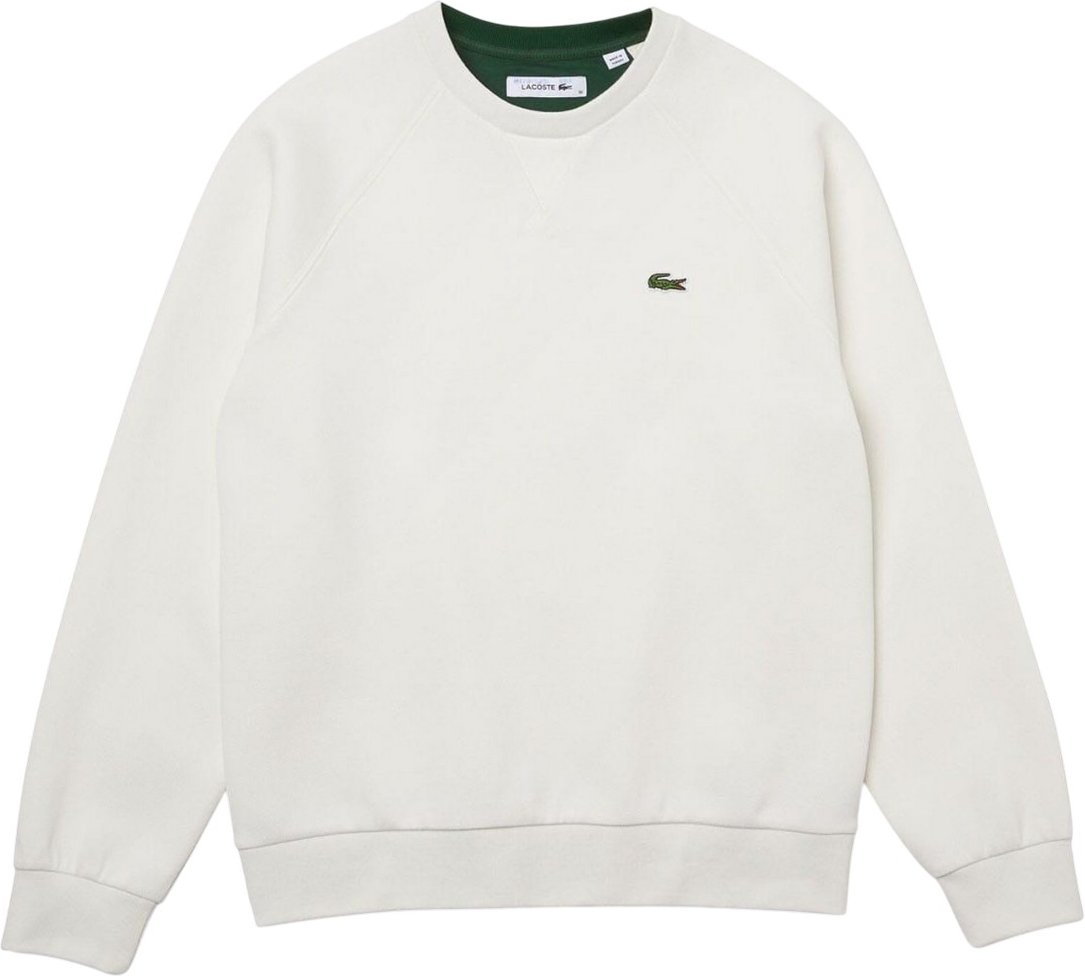 Lacoste - Rundhalsausschnitt Sweatshirt für Damen Doppel-Piqué (Weiß)