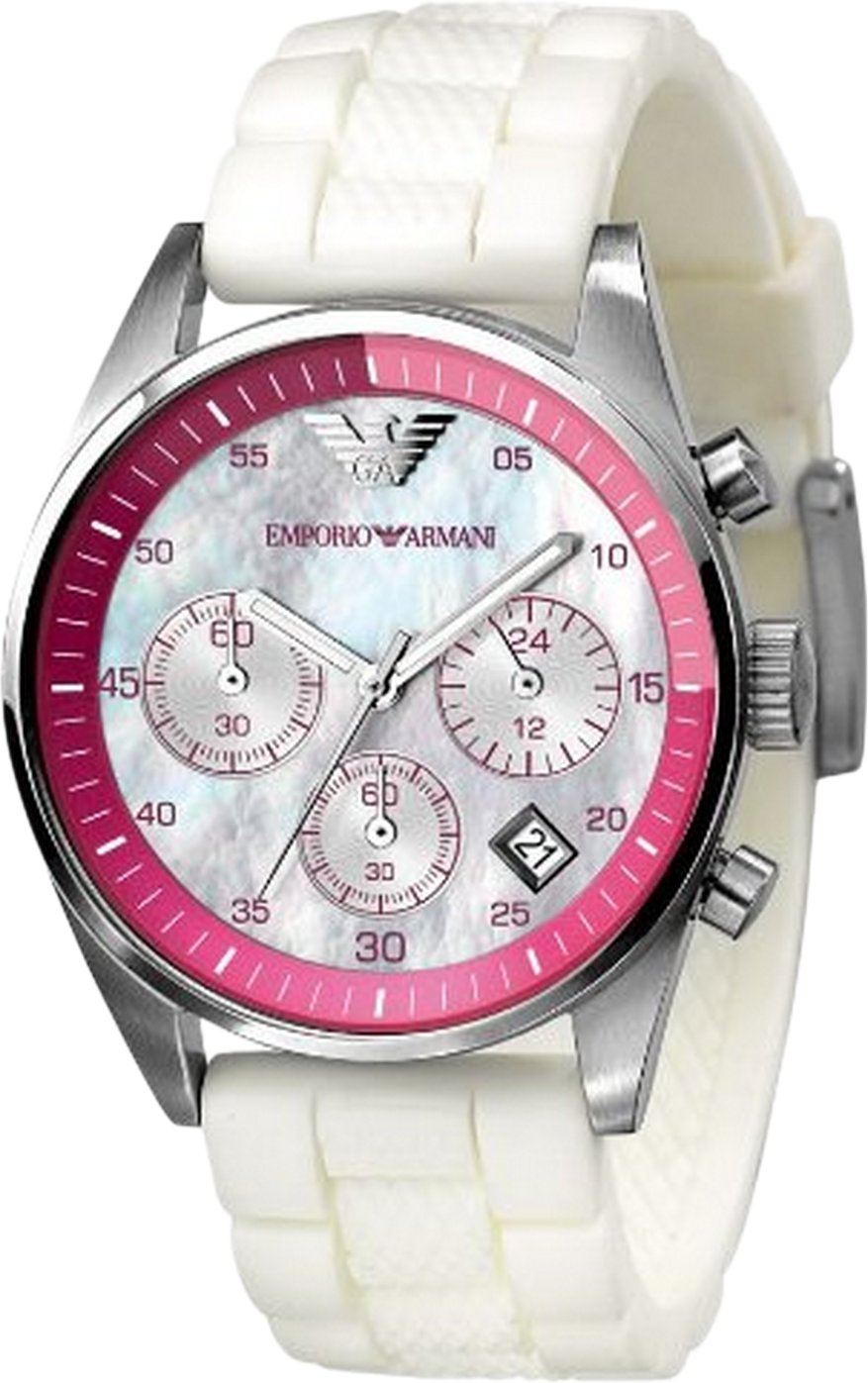 Emporio Armani Herrenuhr Quartz Silber Weiß