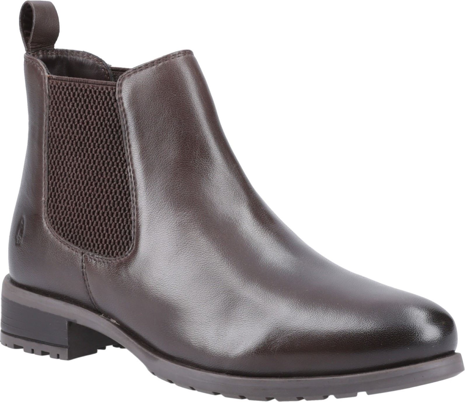 Hush Puppies Sammie Damen Chelsea Stiefel aus Braunem Leder