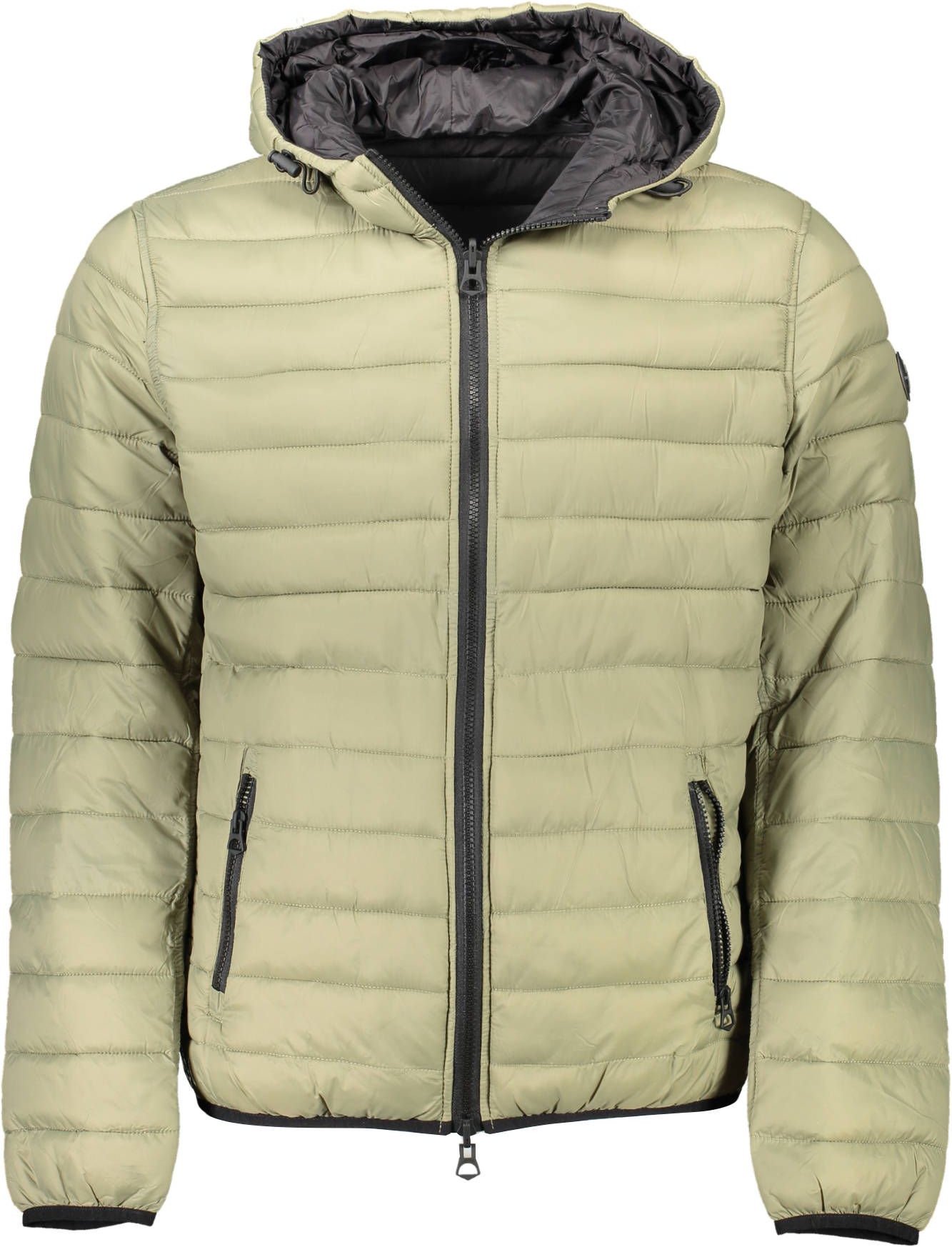 Packbare Pufferjacke mit Kapuze, gesteppte Jacke