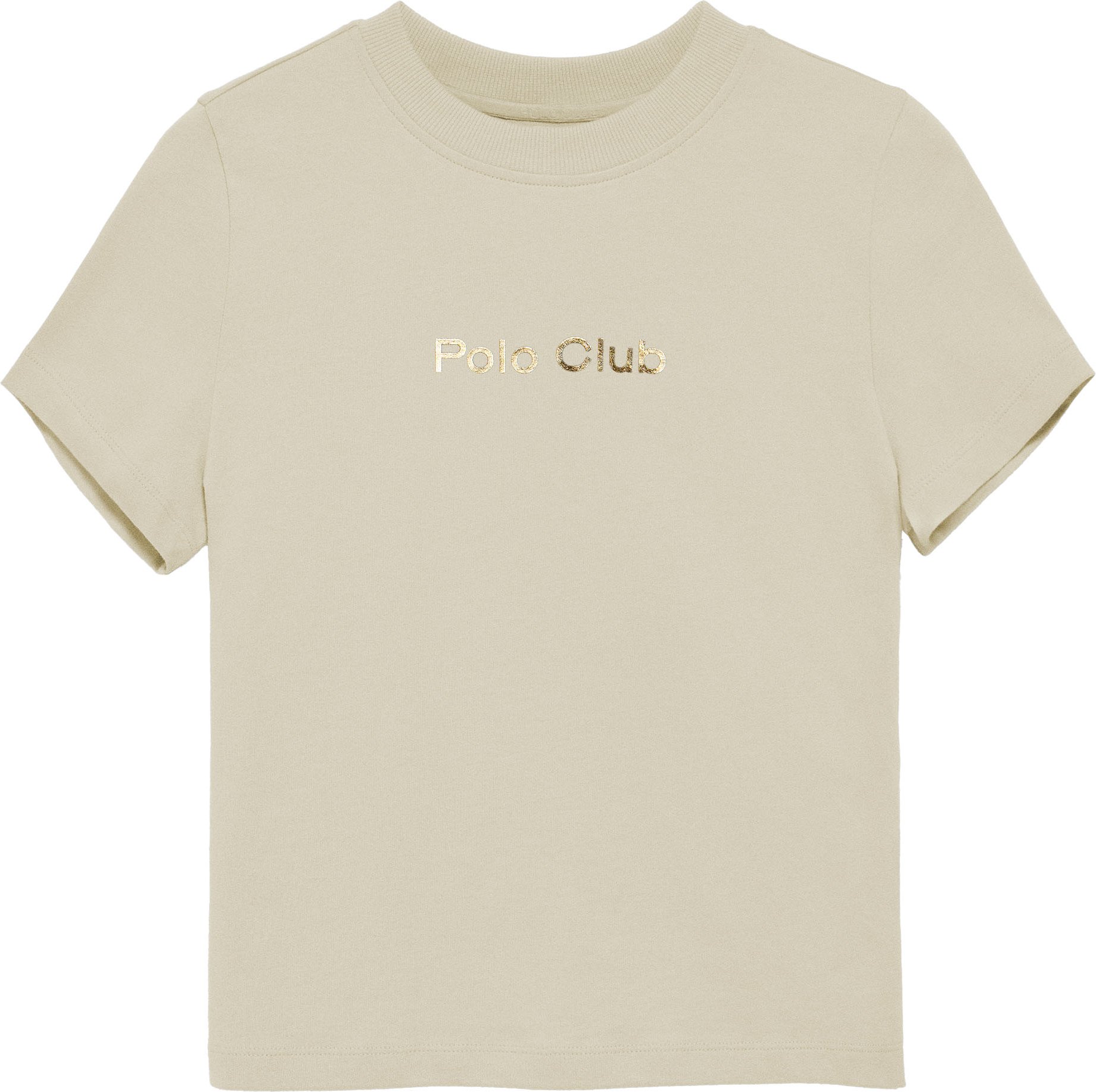 T-Shirt Diamond beige mit Print Foil Polo Club