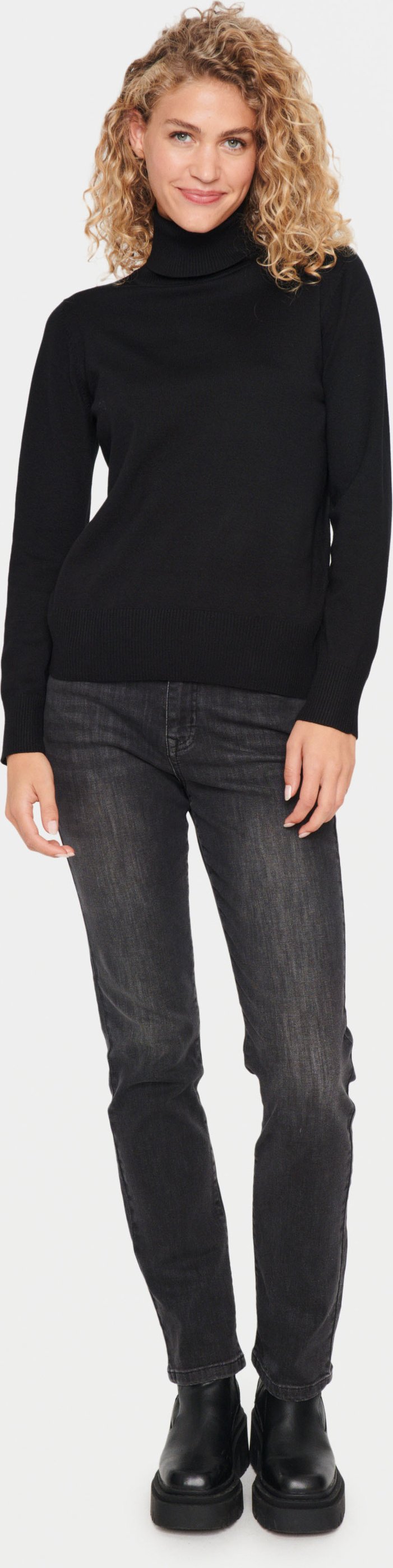 Rollkragen Classic fit black