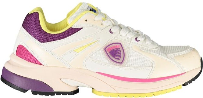 Blauer weiße Polyurethan Damensneaker