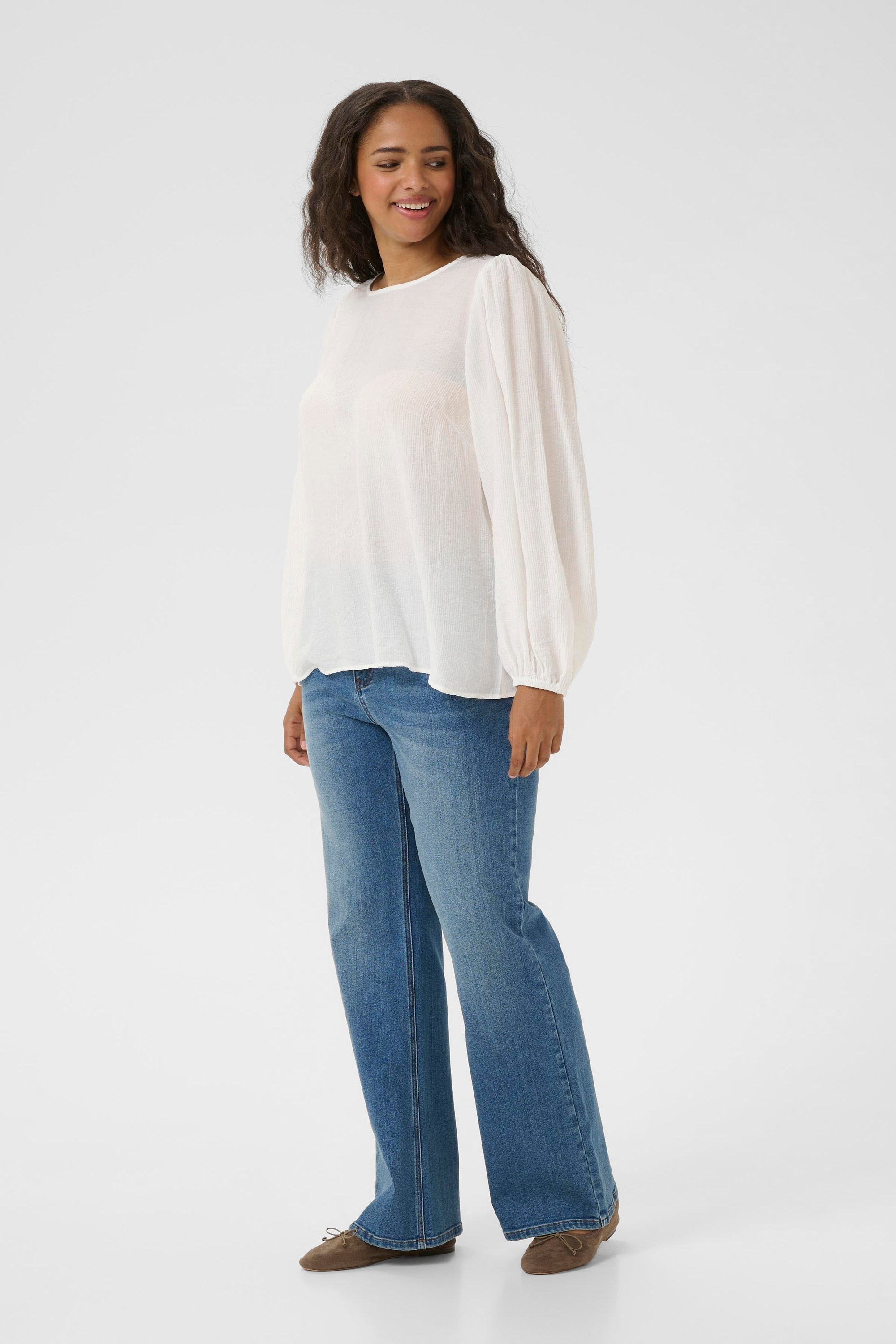 Langarm-Bluse KCviva Langarm-Bluse Regular fit white