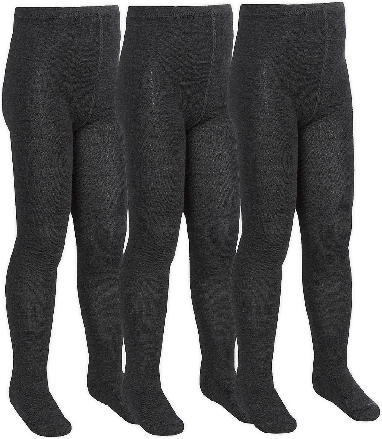 Thumbnail - 3 Paar Multipack Mädchen Bambus-Schulstrumpfhosen | Sock Snob | Footed Soft Plain Strumpfhosen in Schwarz, Grau, Weiß, M...