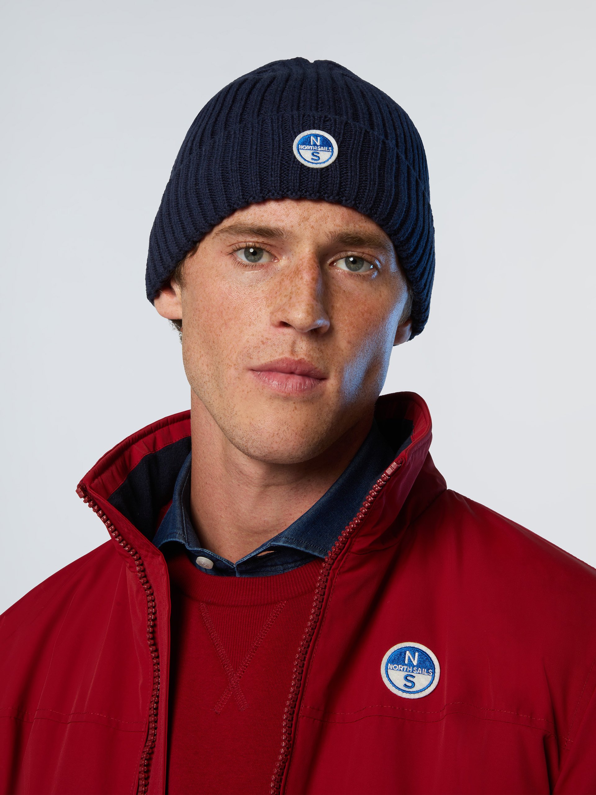 North Sails Beanie Gerippter Strick mit Fleecefutter