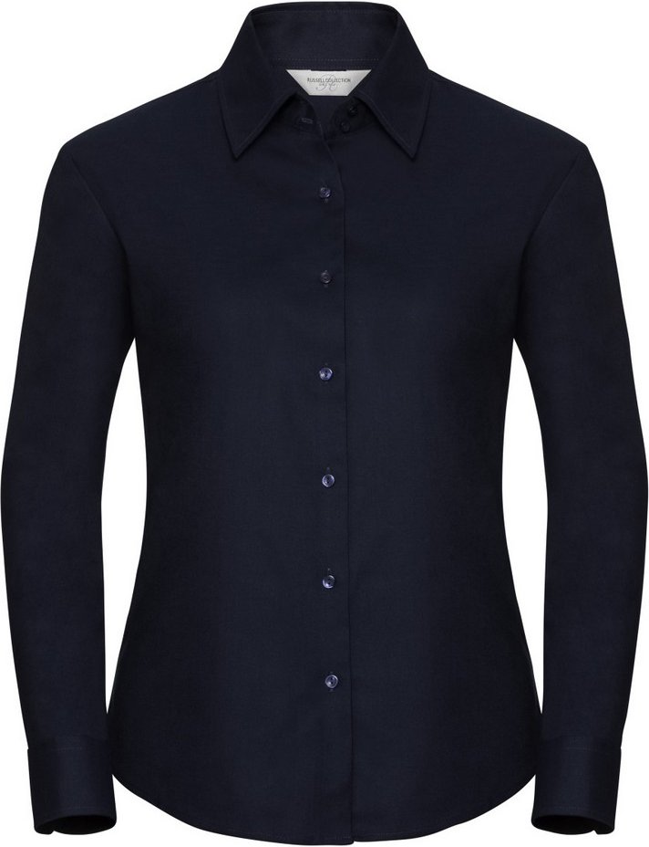 Russell Collection - Langärmelige Bluse - Damen (Marineblau)