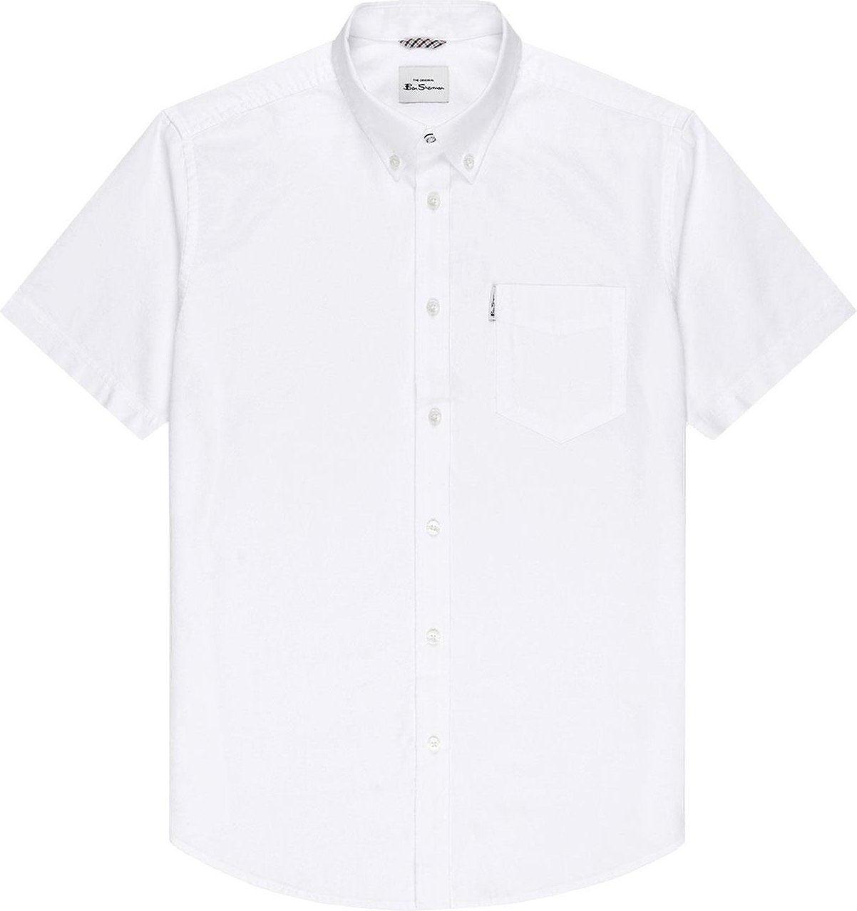 Ben Sherman Drehbuch Stickerei Herren weißes Hemd