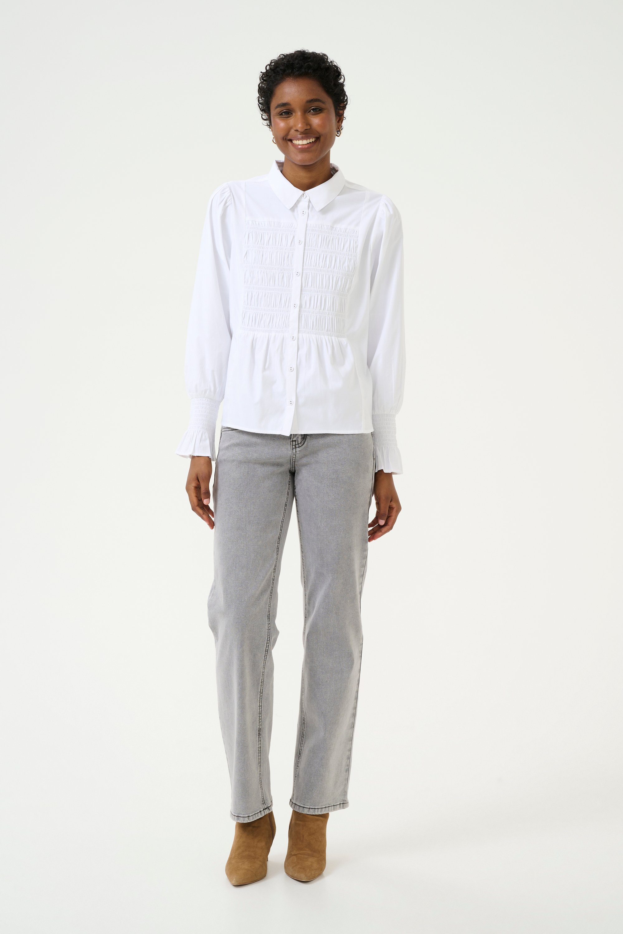 Langarm - Hemd Regular fit Snow White