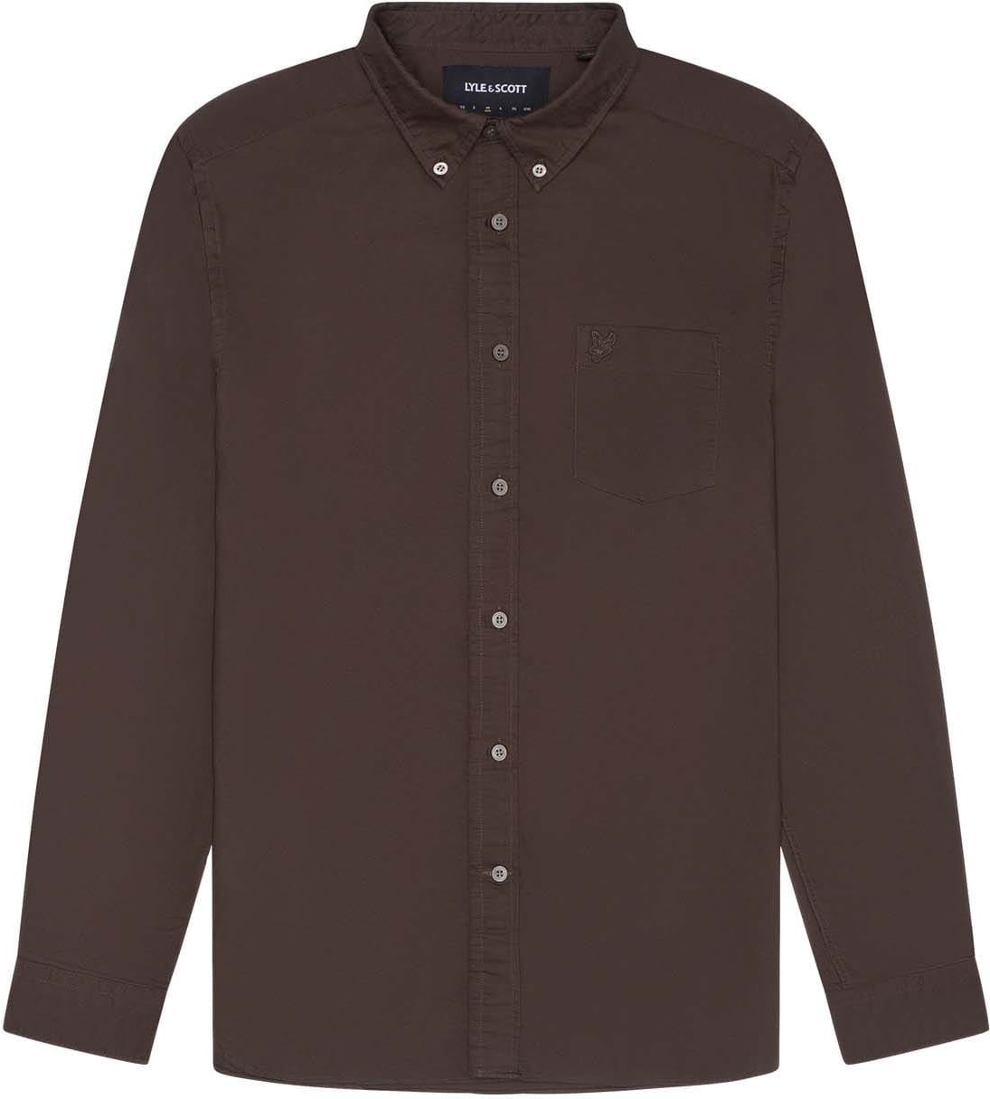 Thumbnail - Lyle & Scott Tonal Eagle Plain Oxford-Hemd – Formgrün