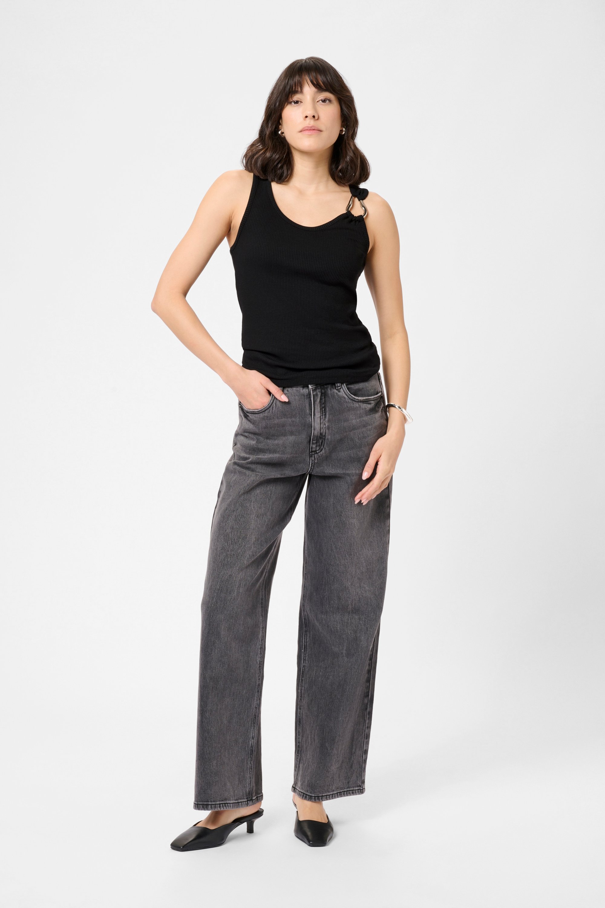 Jerseytop KAloreena Jerseytop Slim fit black