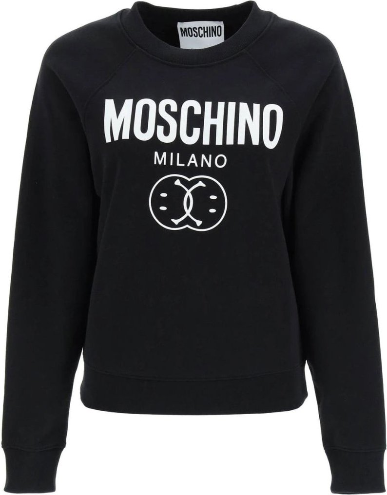 Moschino Milano - Schwarzer Pullover Mit Doppel-smiley