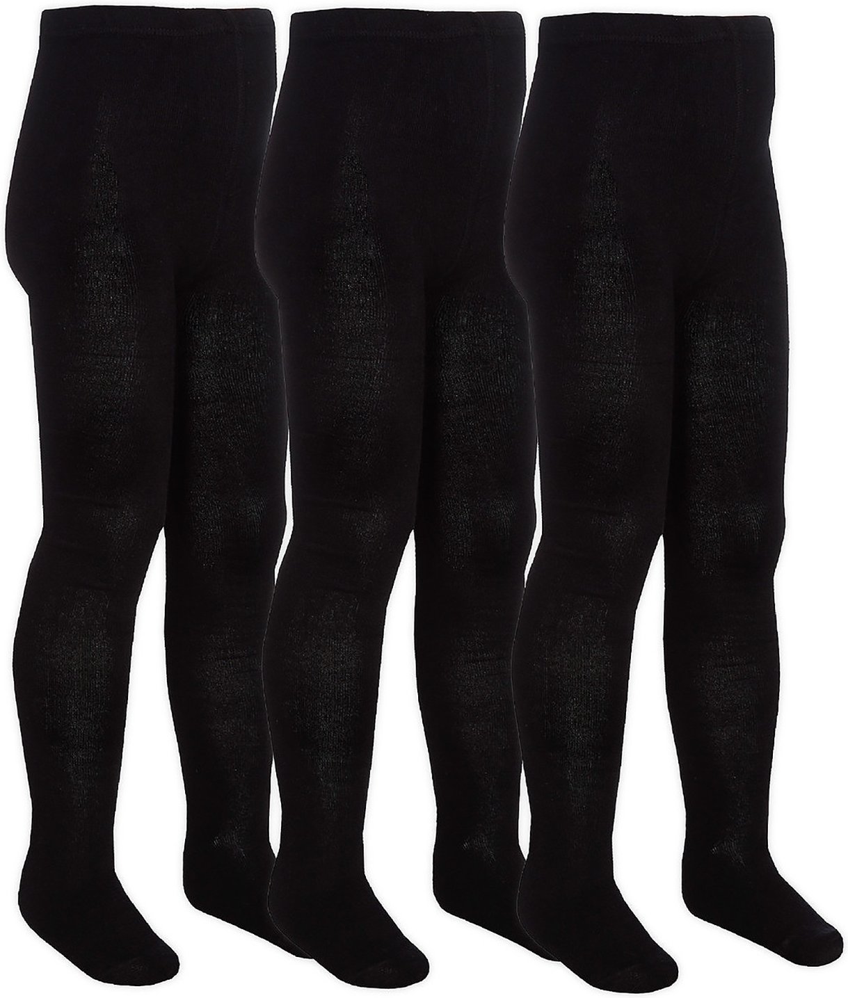 Thumbnail - 3 Paar Multipack Mädchen Bambus Schulstrumpfhosen | Socken Snob | Fußende weiche einfarbige Strumpfhosen in Schwarz, Gra...