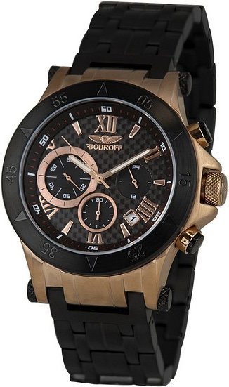 Bobroff Herrenuhr Quartz Schwarz