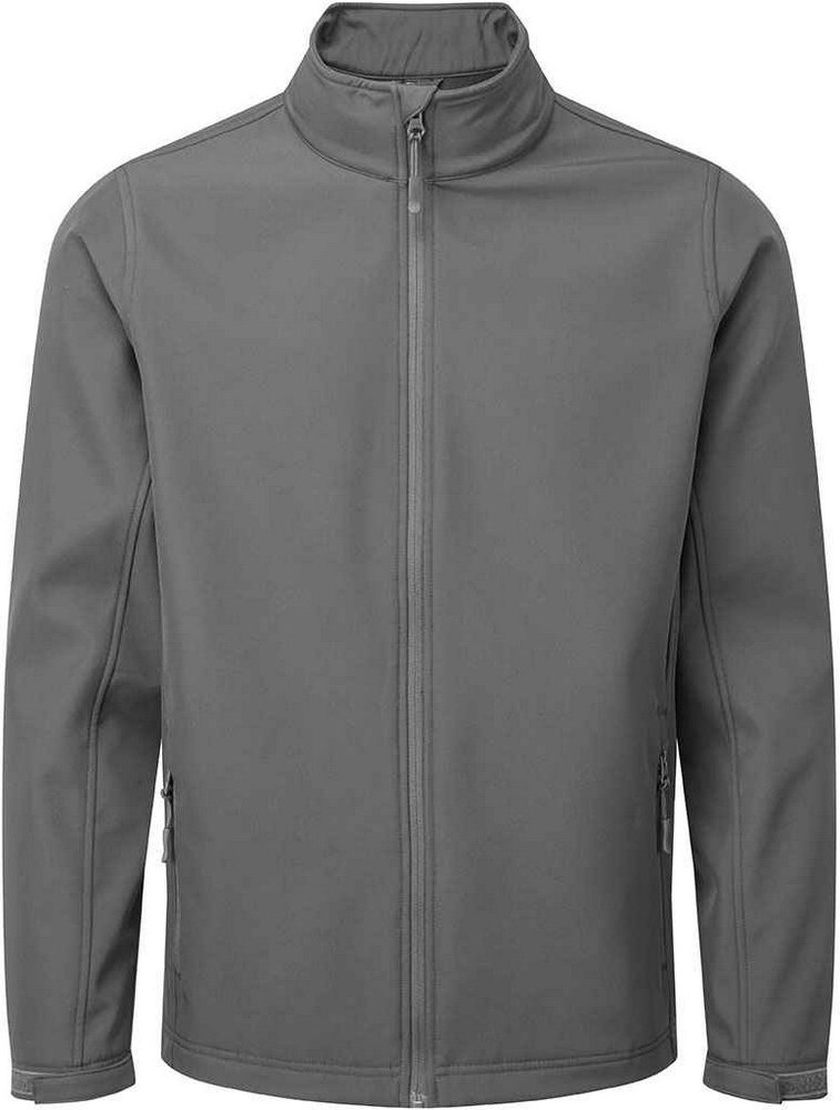 Premier Mens Recycled Wind Resistant Soft Shell Jacket (Dunkelgrau)