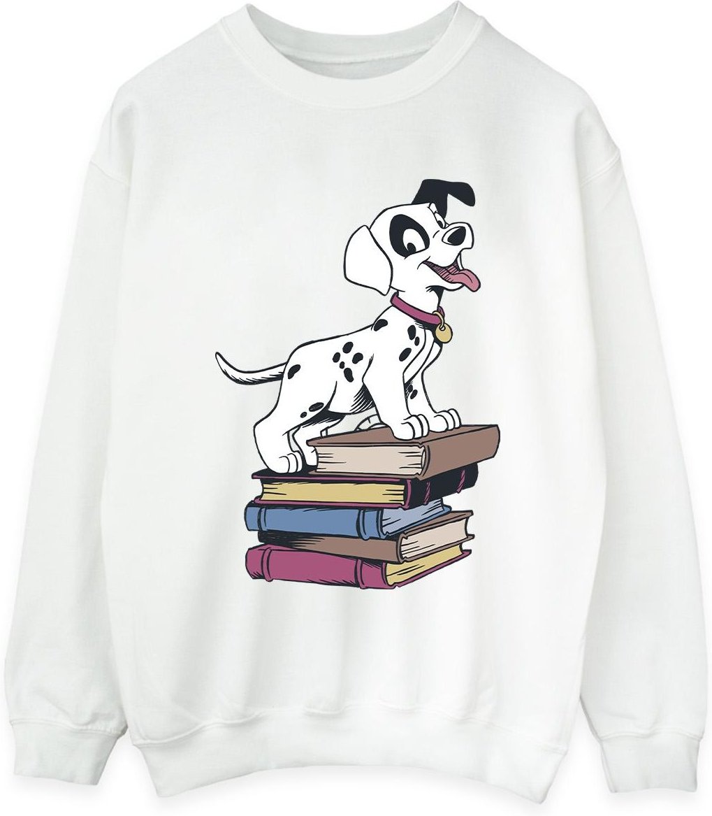 Disney - "101 Dalmatians Books" Sweatshirt für Damen (Weiß)