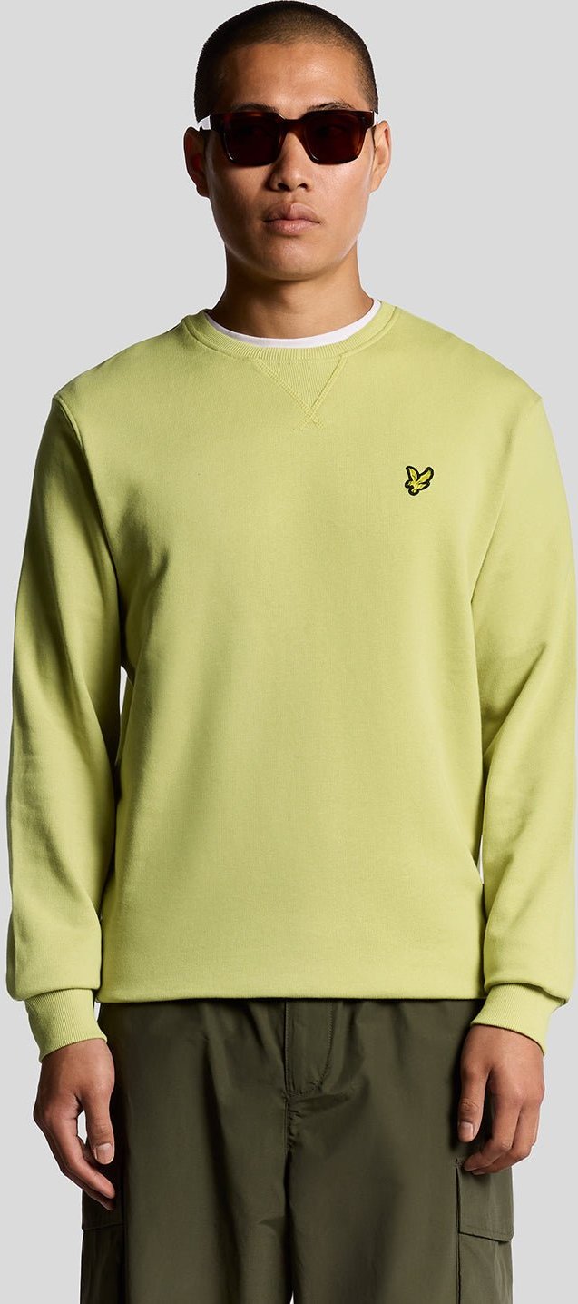 Lyle & Scott Baumwoll-Sweatshirt mit Rundhalsausschnitt - Gelb