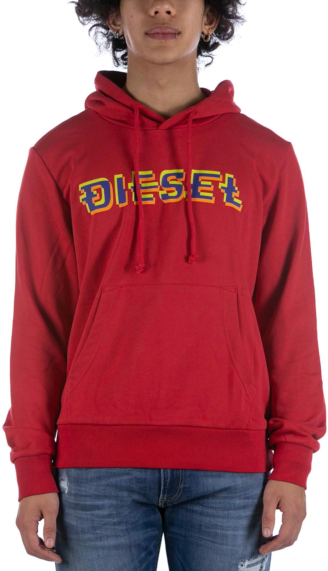 Diesel Sweatshirt S-Ginn Kapuze K27 Rot