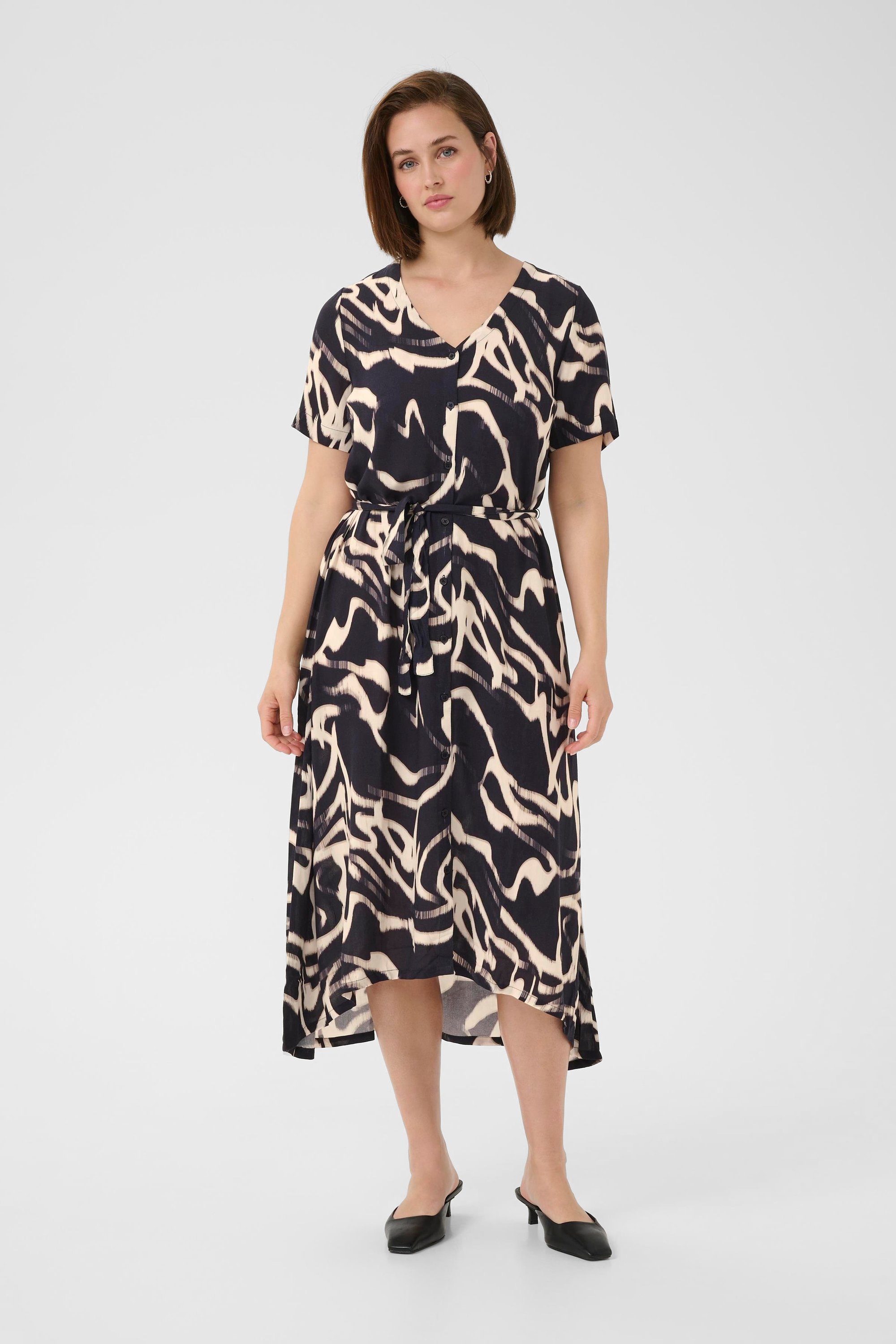 Kleid KAbeathe A-shape black offwhite
