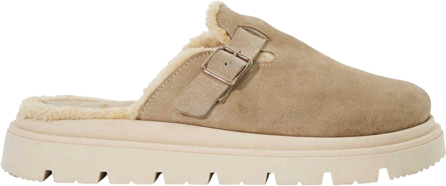 Dune London Damen/Damen Gene Leder Faux Shearling gefüttert Clogs (Sand)