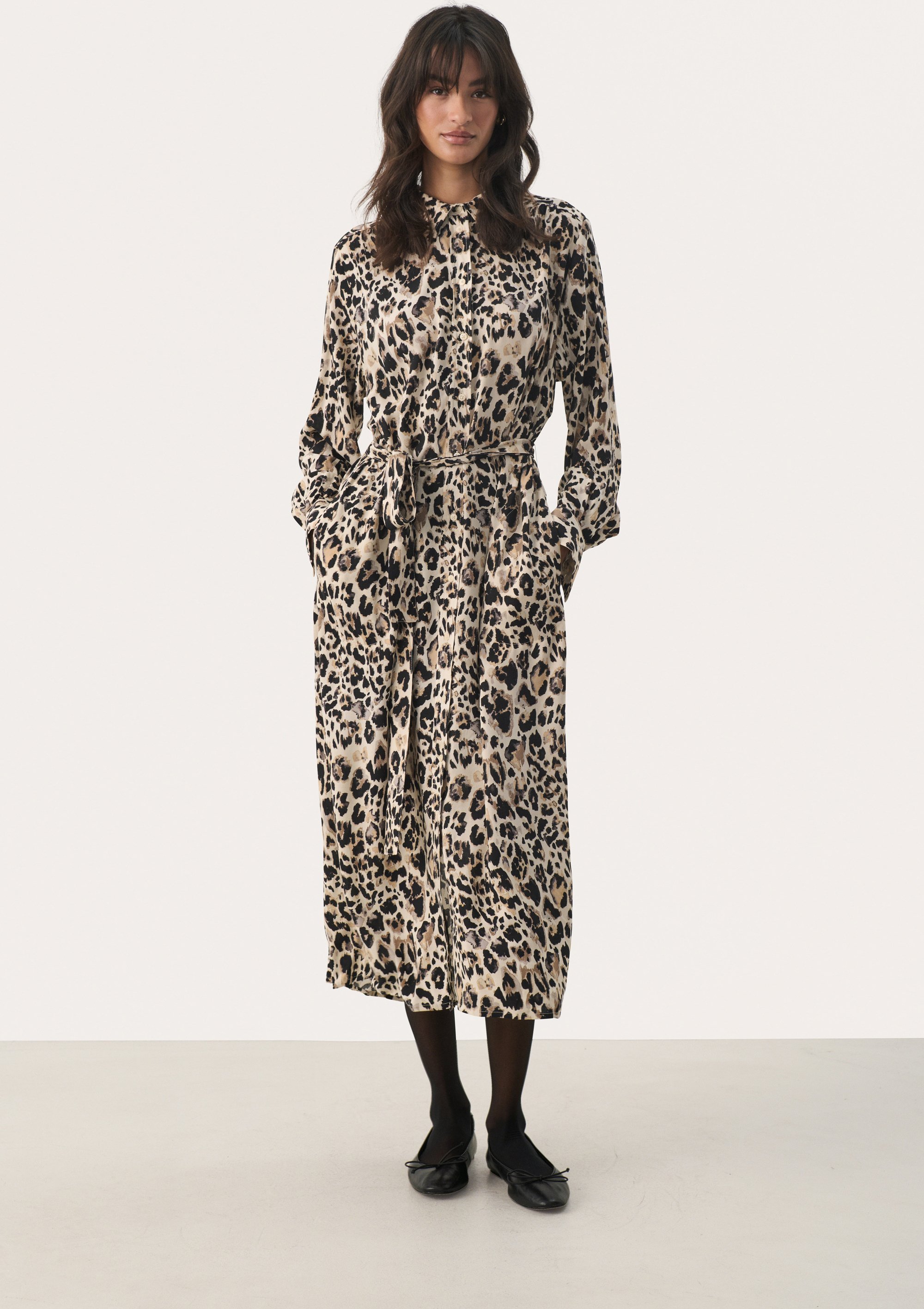 Kleid Gerade Passform animal