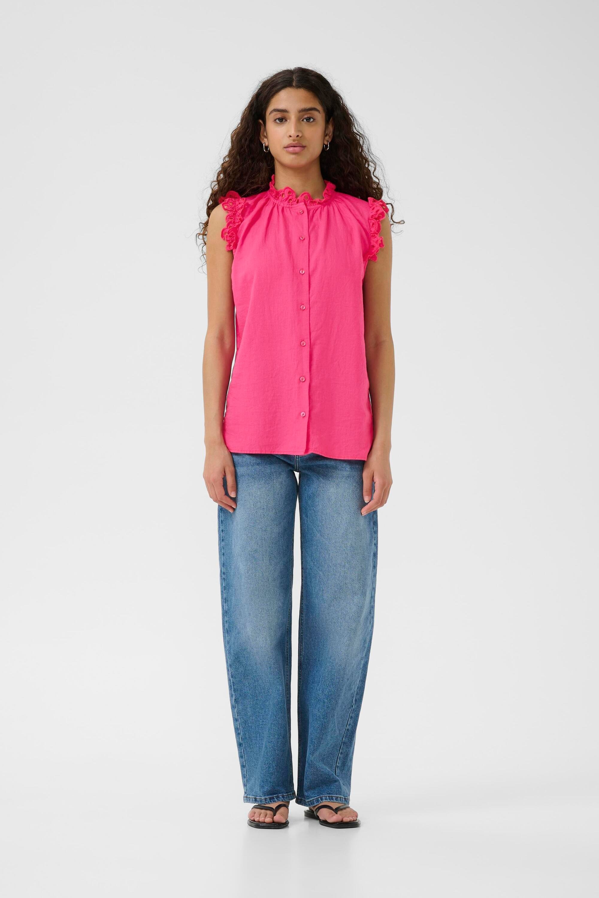 Langarm - Hemd DallyIW Gerade Passform pink