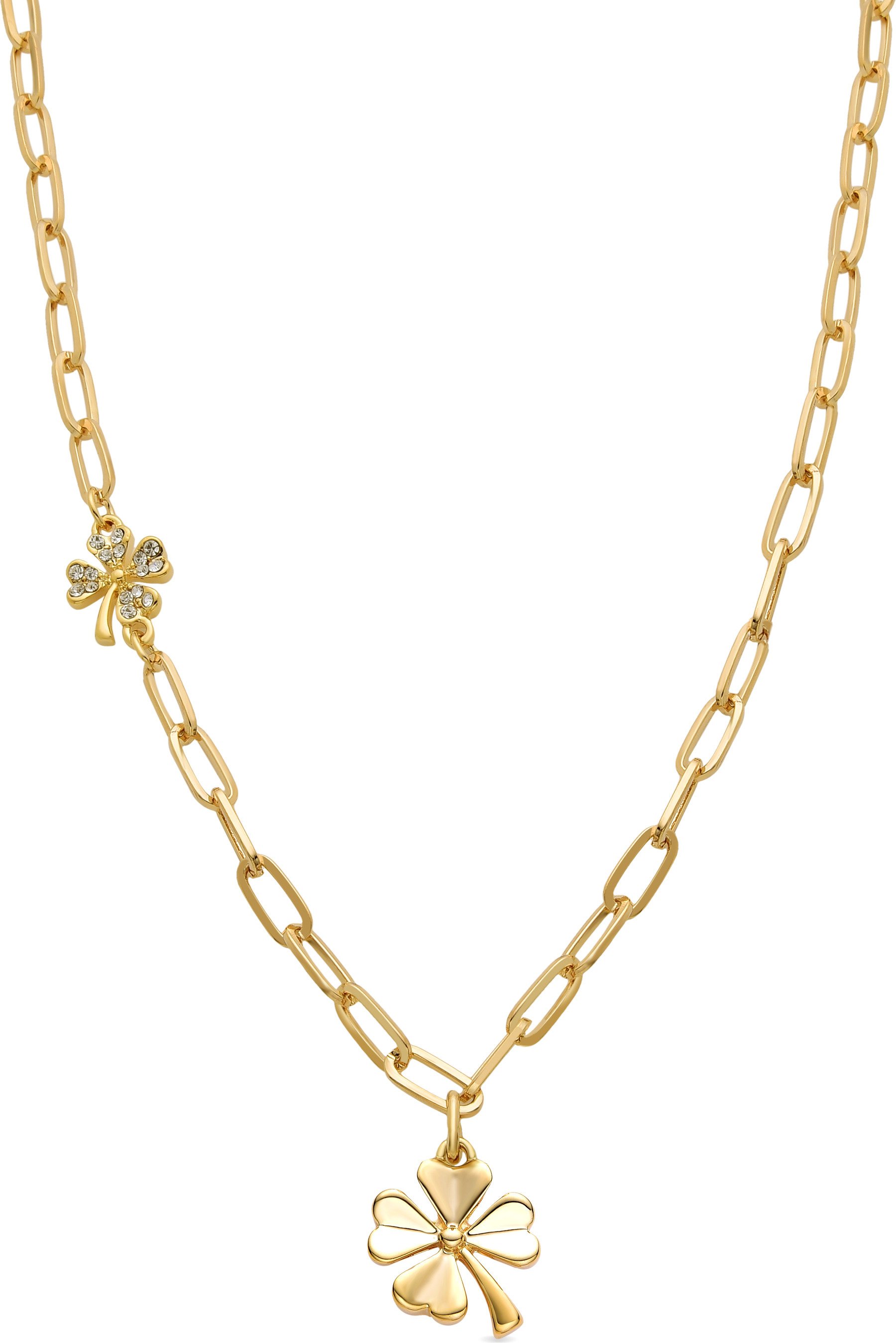 Luxenter Halskette aus 18K Gelbgold mit Brillant Zirkonia - Blume