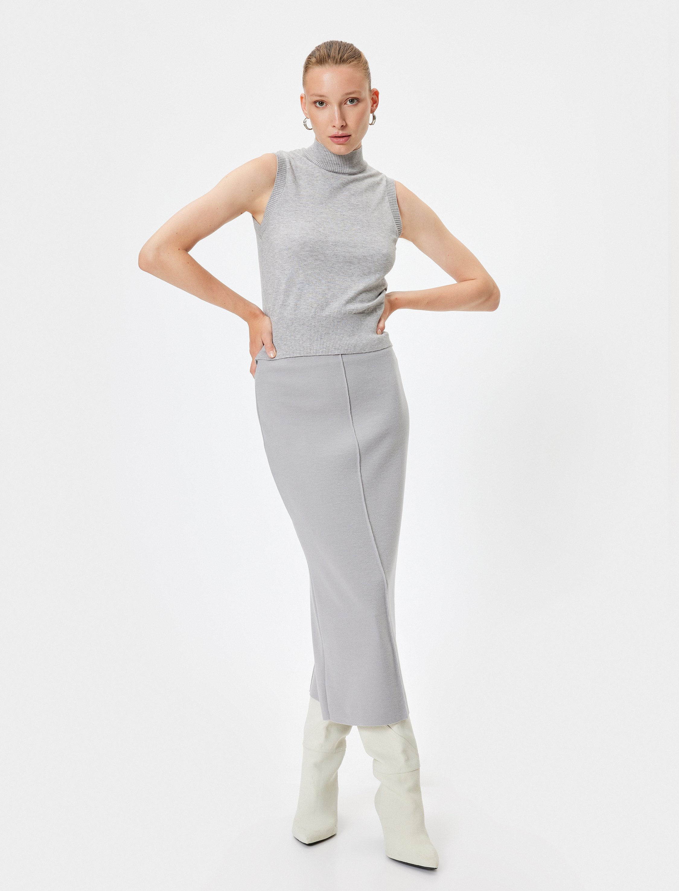 Koton Rock Midi Länge Bleistiftrock