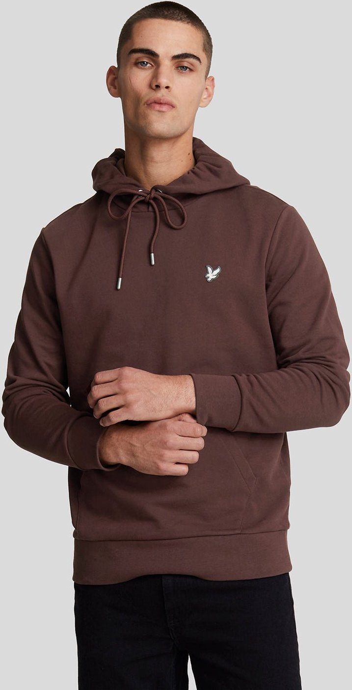 Thumbnail - Lyle & Scott Diagonal Weave French Terry Hoodie - Gummirot