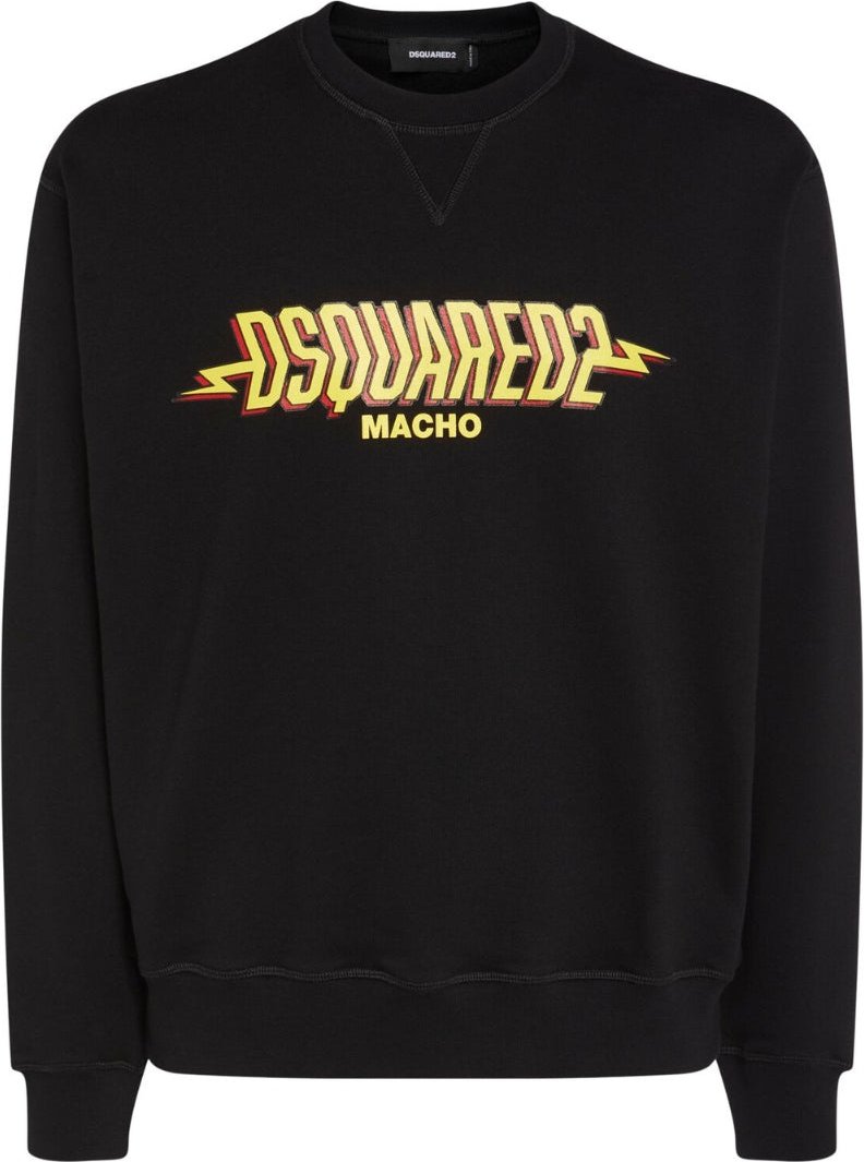 Dsquared2 Macho Logo Schwarzes Sweatshirt