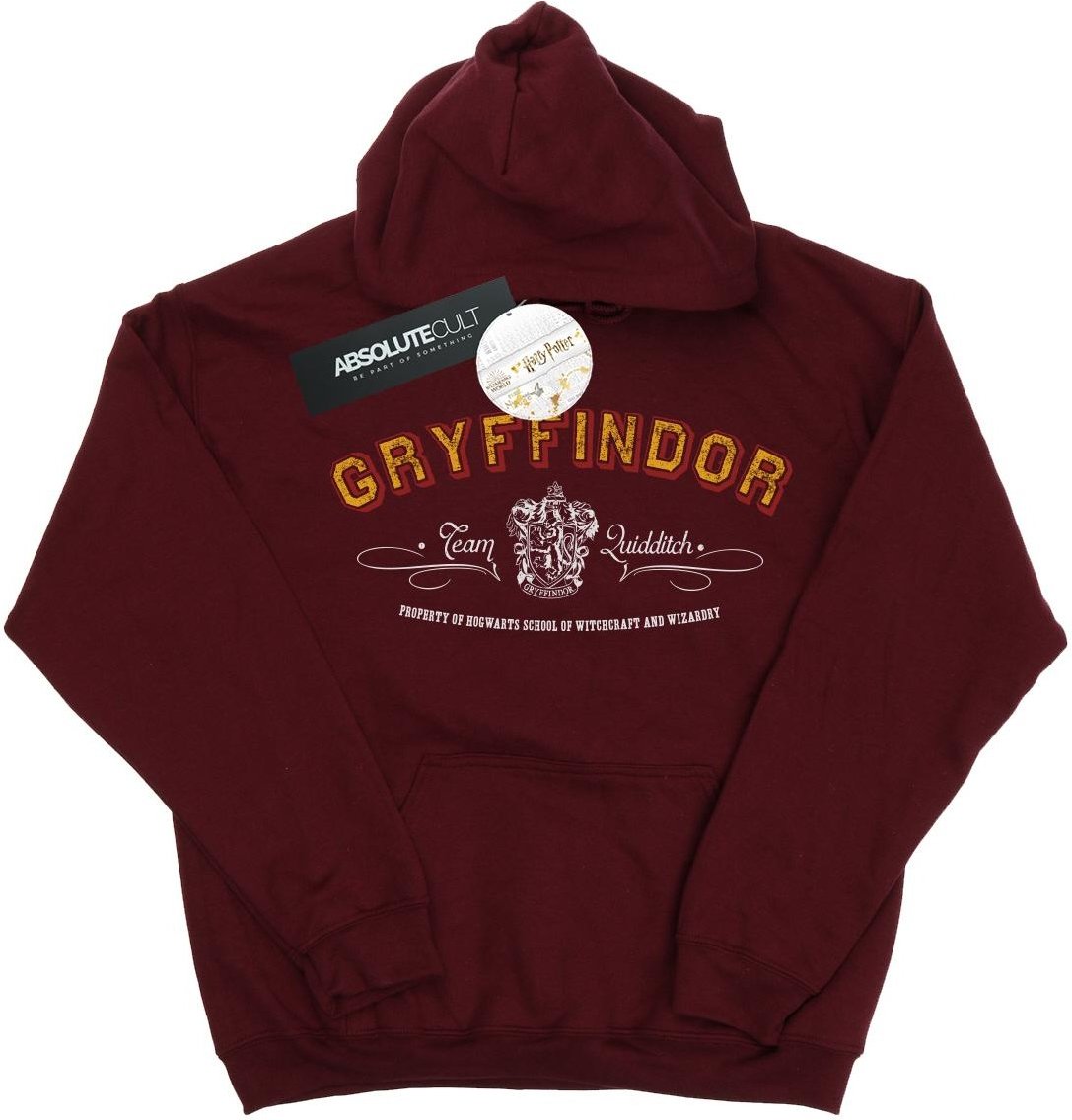 Harry Potter - "Gryffindor Quidditch" Kapuzenpullover für Mädchen (Burgunderrot)