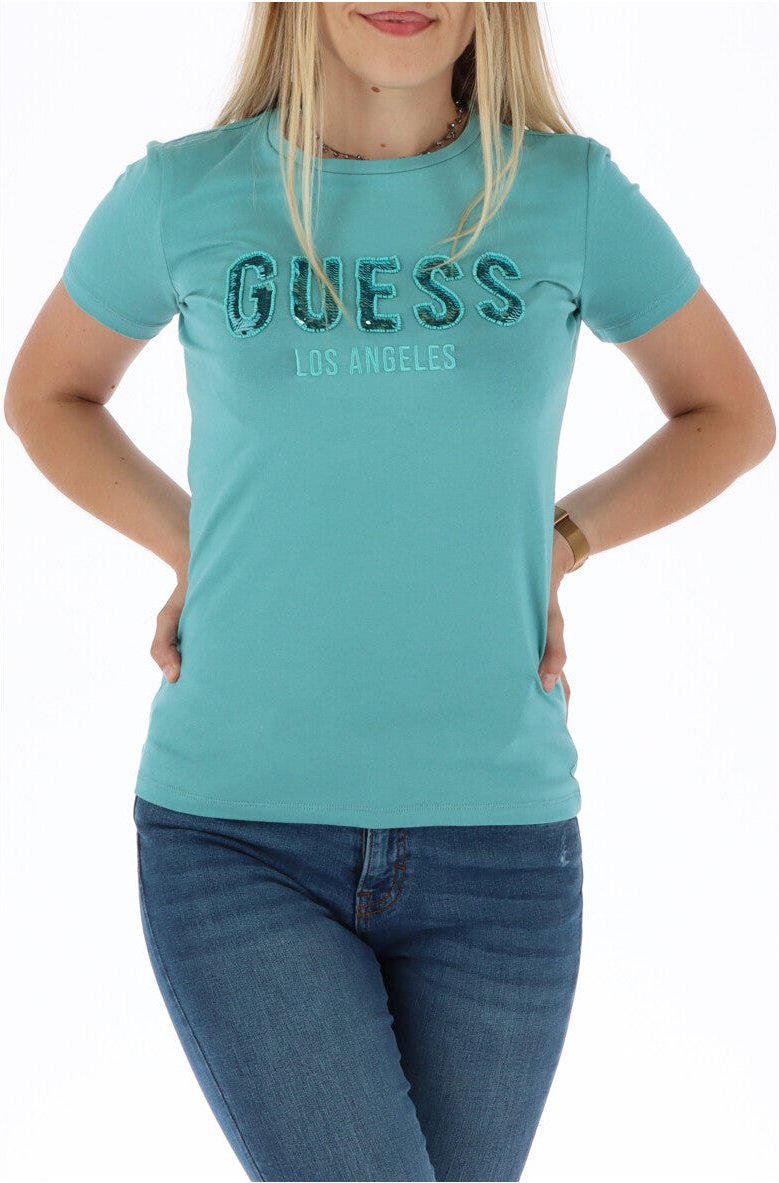 Guess Damen T-Shirt in Hellblau