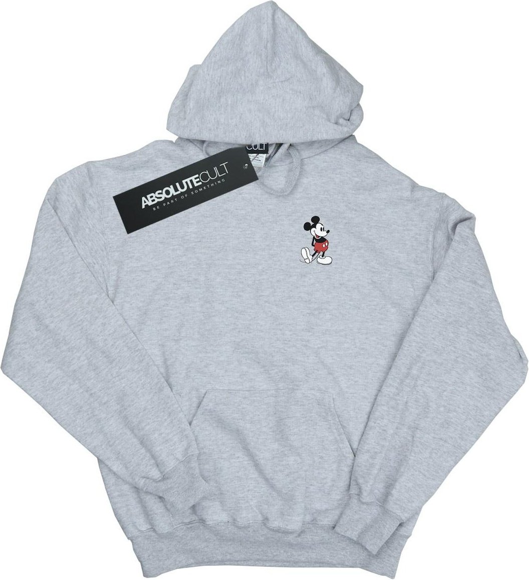 Disney - "Mickey Mouse Kickin Retro Chest" Kapuzenpullover für Herren (Grau)