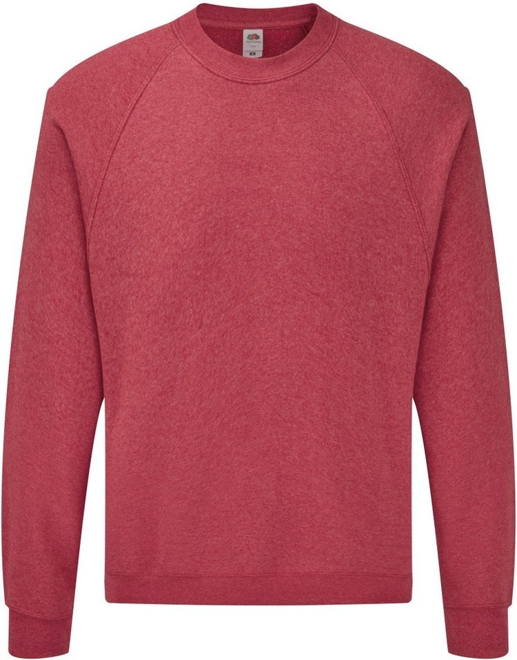 Fruit Of The Loom Herren Raglan-Ärmel Belcoro® Sweatshirt (Heather Red)