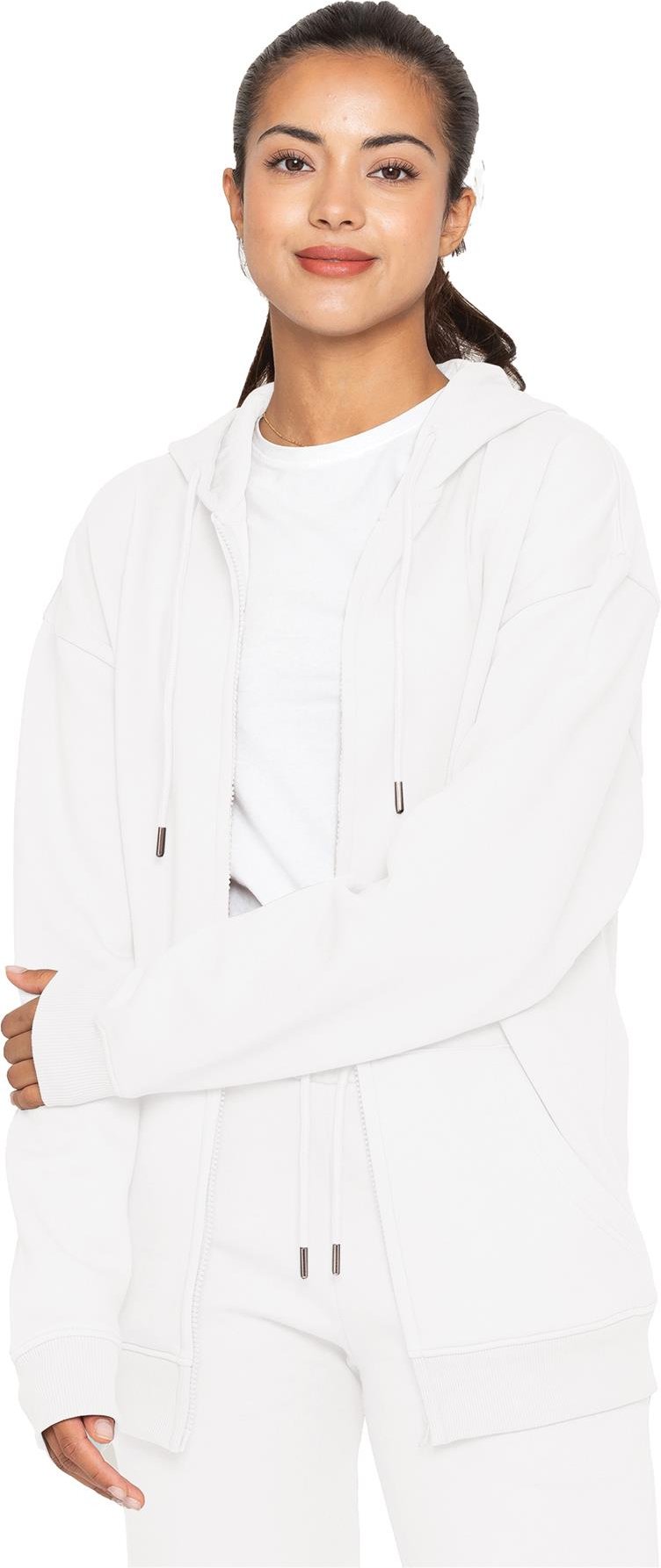 Enzo | Womens Oversized Zip Hoodie - Off White