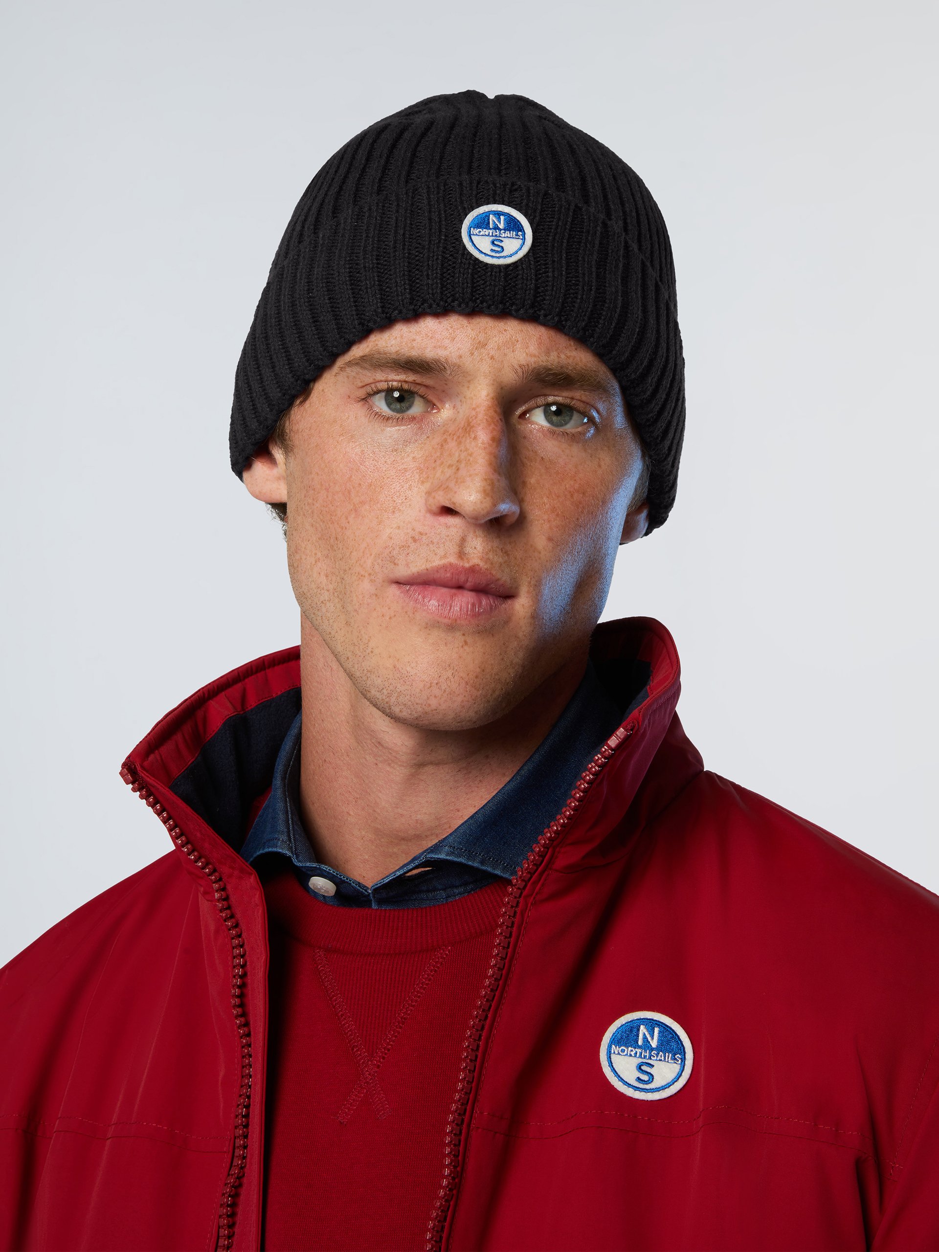 North Sails Beanie Gerippter Strick mit Fleecefutter