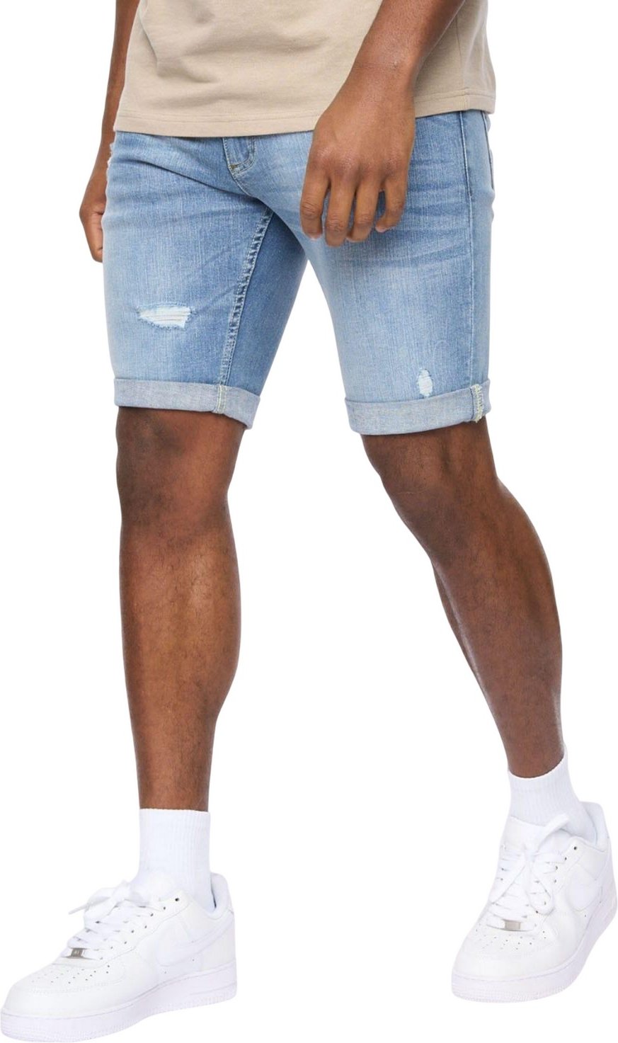 Crosshatch - "Riptrey Abraised" Shorts für Herren (Hellblau)