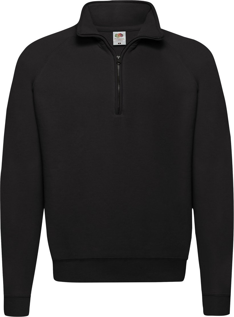 Fruit of the Loom - "Classic 80/20" Sweatshirt Reißverschluss für Herren (Schwarz)